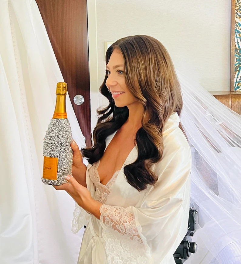 Pearl Covered Champagne Bottle | Etsy (US)