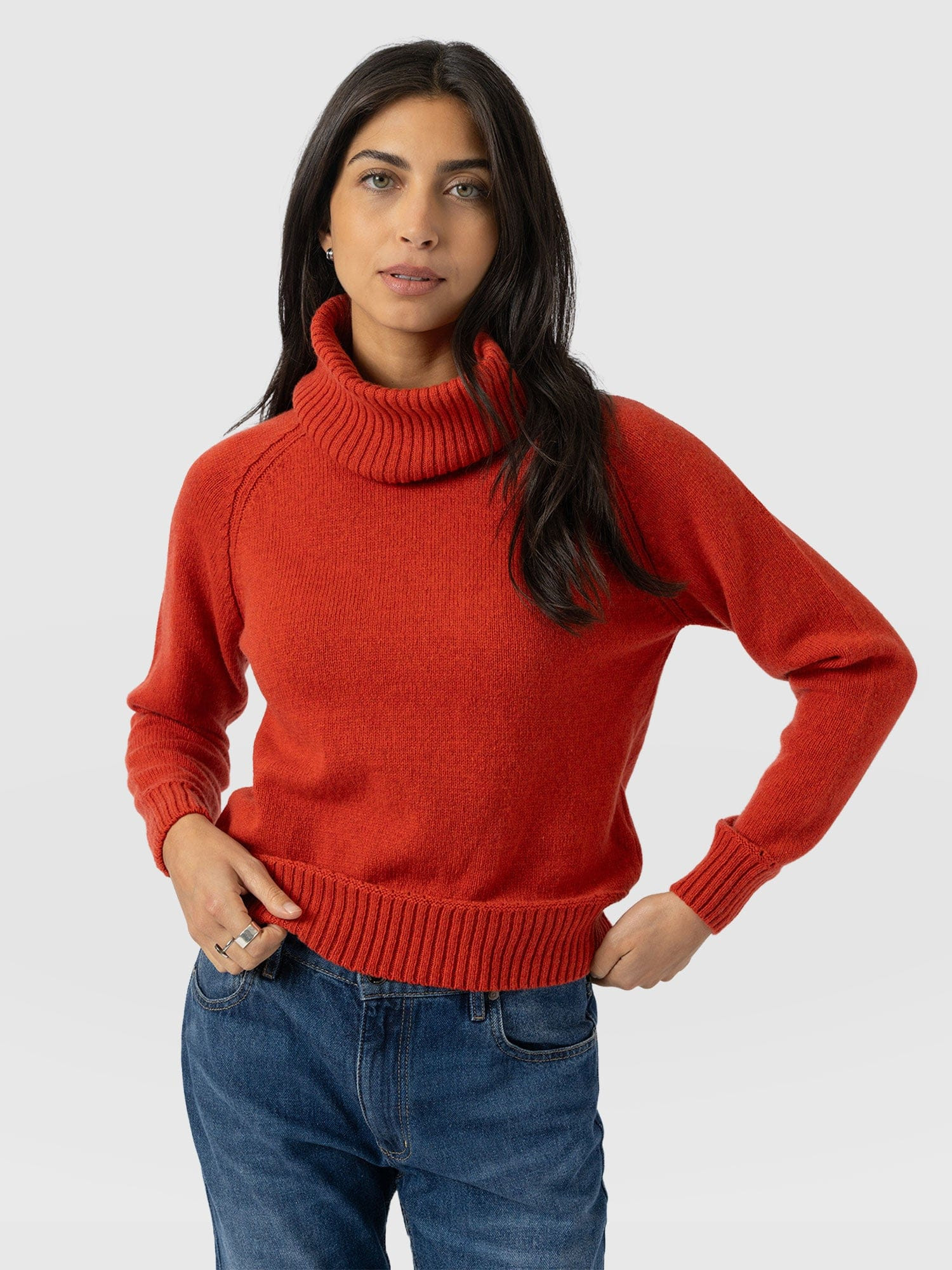 Oxford Cashmere Jumper - Orange | Saint + Sofia