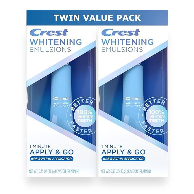 Crest Whitening Emulsions On-the-Go Leave-on Teeth Whitening Gel Kit with Built-in Applicator, 0.... | Amazon (US)