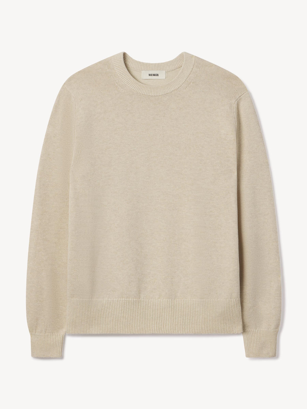 Heather Oat Wool Hemp Traveler Crew - Buck Mason- Modern American Classics | Buck Mason