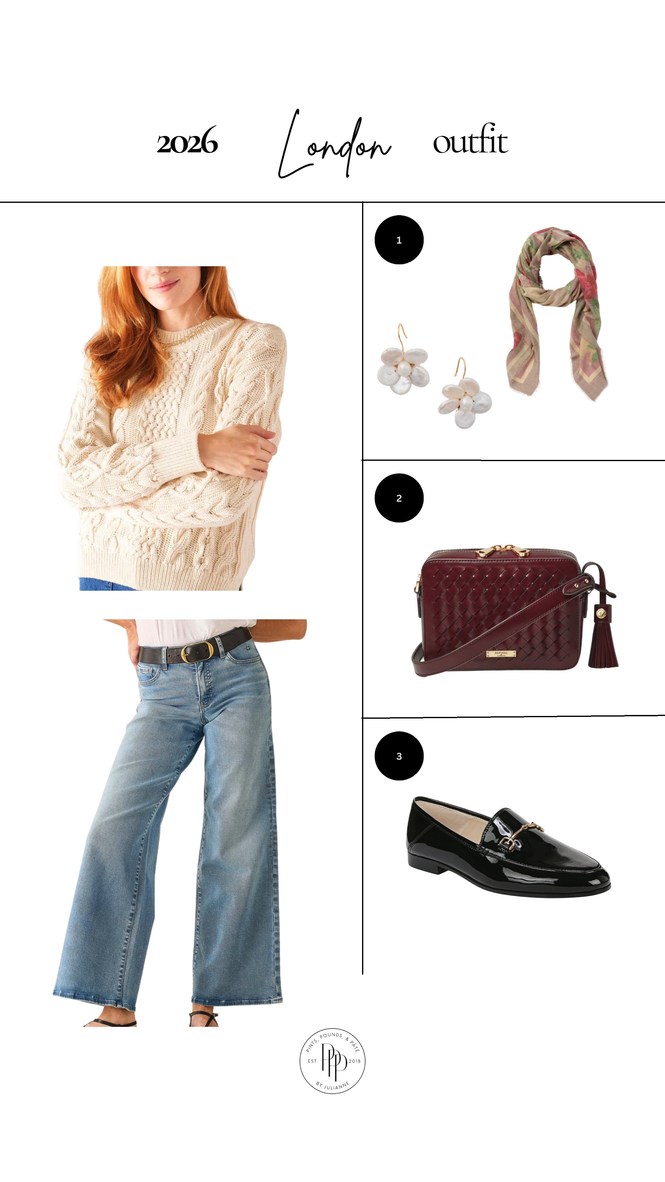  Classic London outfit idea with a cable knit sweater, straight leg denim, and timeless accessories. A polished, layered look that’s perfect for cooler weather and everyday wear.!✈️✨

Travel, Europe, England, London, vacation 

 

#LTKootd #LTKTravel #LTKSeasonal
