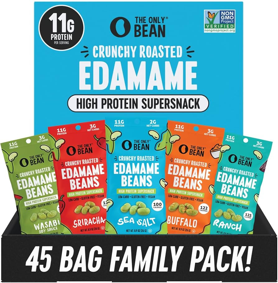 The Only Bean High Protein Snacks, Healthy Office Snacks, Healthy Snacks for Adults and Kids for ... | Amazon (US)