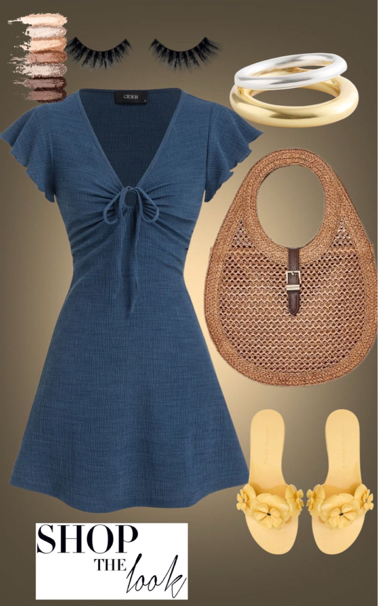 Cute summer dress. Blue, yellow, tan color combo

#LTKootd