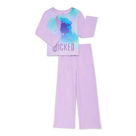 Wicked Girls Long Sleeve Top and Pants Pajama Set, 2-Piece, Sizes 4-12 | Walmart (US)