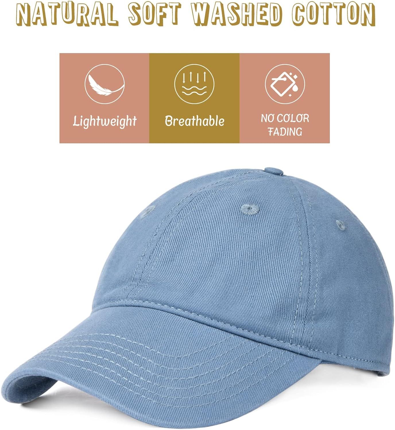Toddler Baseball Hat Boys Girls Baseball Cap Washed Cotton Adjustable Kids Hat for Summer | Amazon (US)