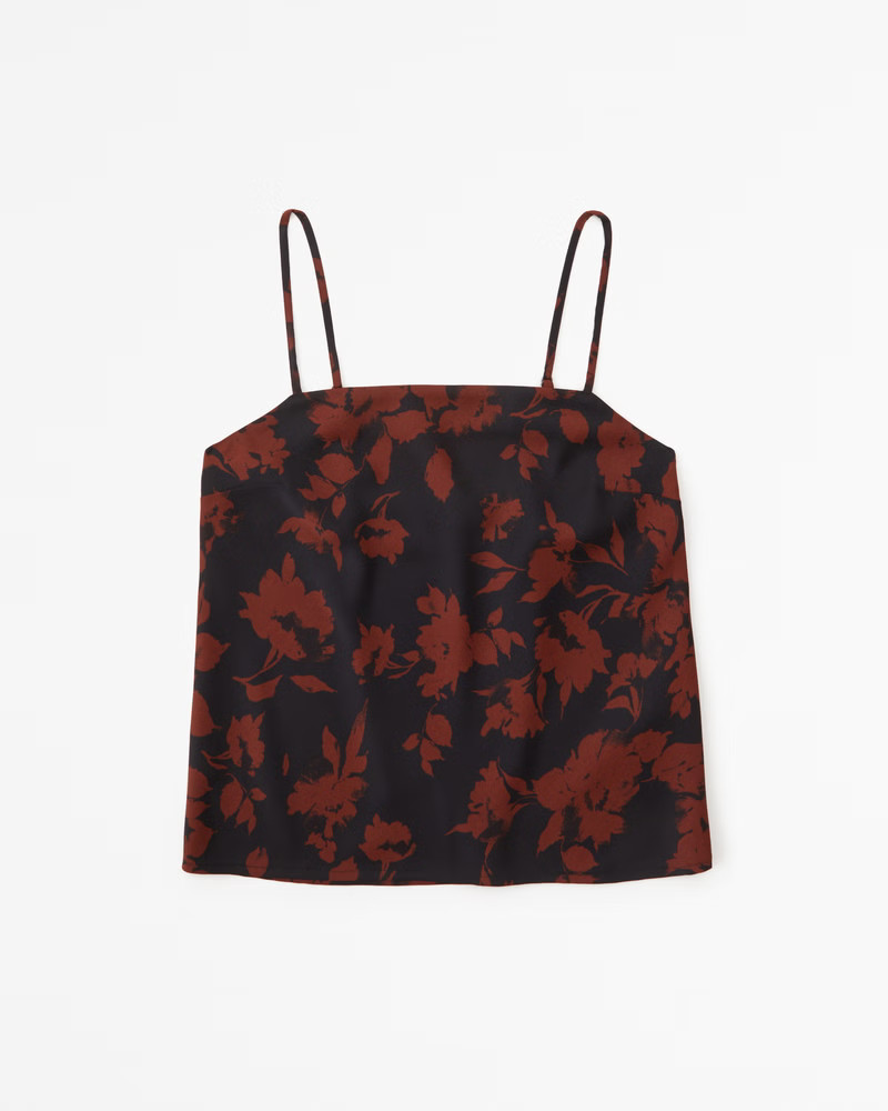 Matte Satin Squareneck Cami Top | Abercrombie & Fitch (US)