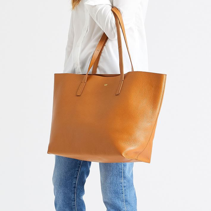 Everyday Italian Leather Tote & Pouch Gift Set | Mark and Graham