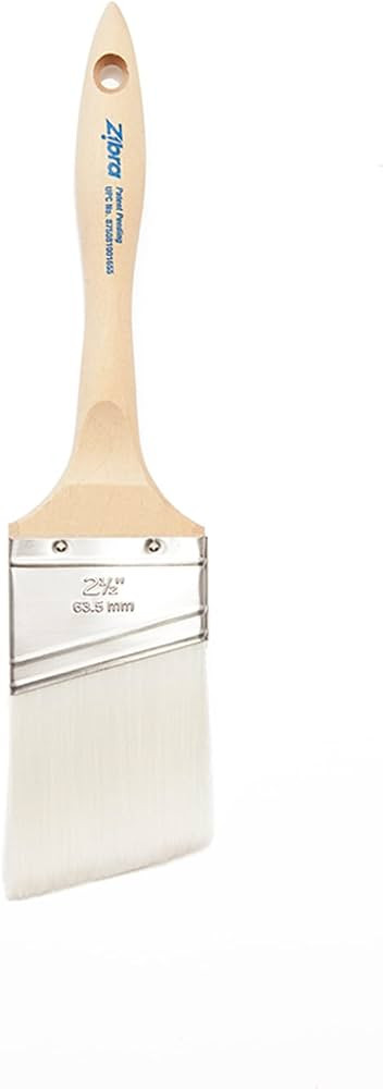 Zibra Angled Paint Brush for Painting Trim, Walls, and Doors, 2.5-inch, White, Pro Grade for All ... | Amazon (US)