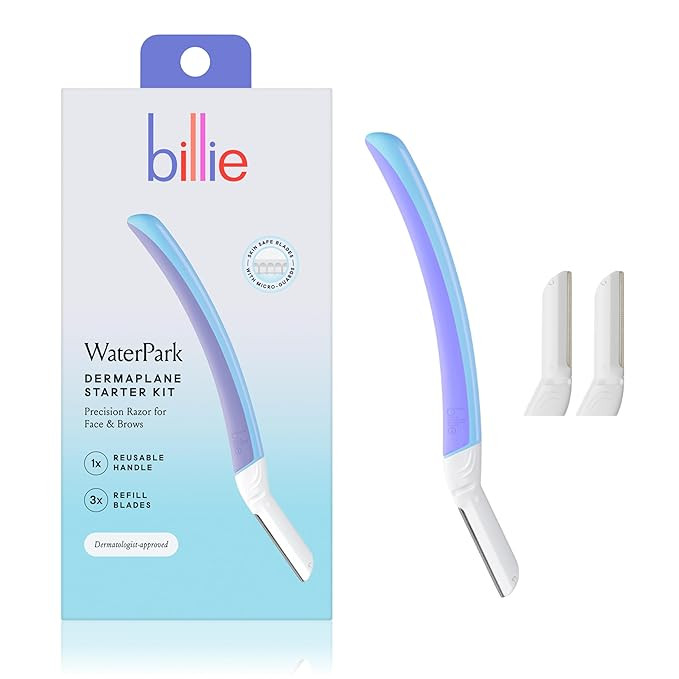 Billie - Dermaplane Starter Kit - Reusable Handle + 3 Refill Blades - Remove Facial Hair + Perfec... | Amazon (US)