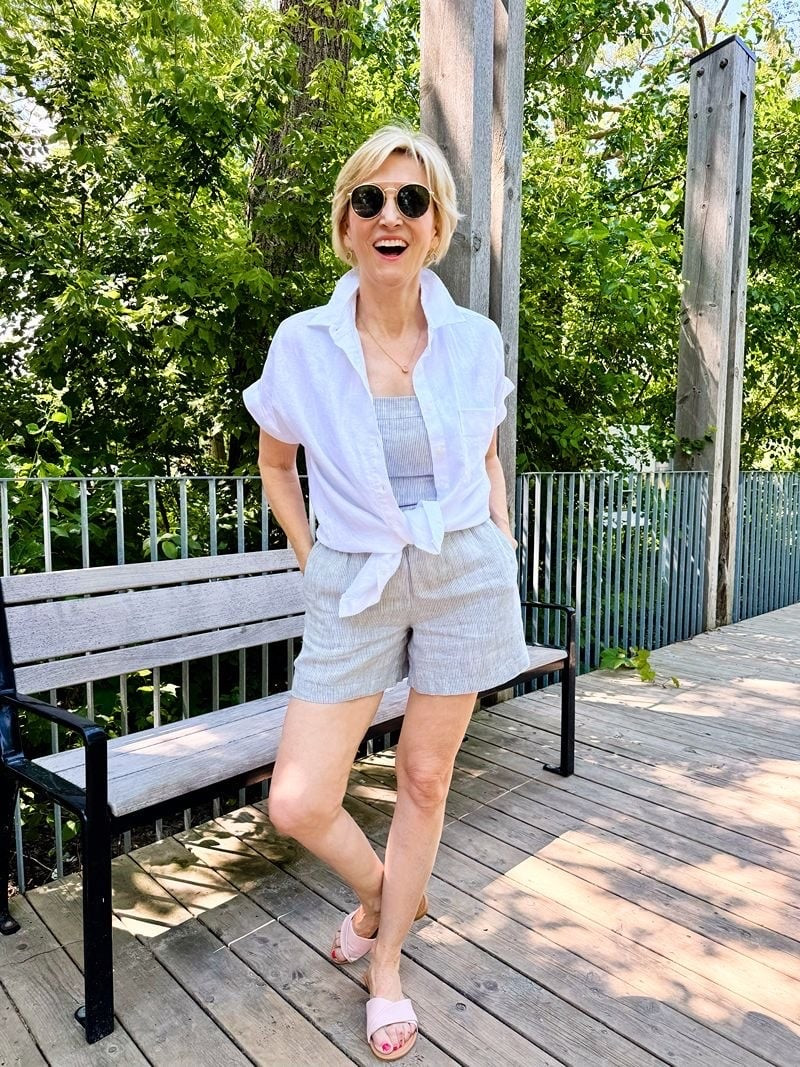Linen season is here, and I’m not mad about it. 🤍

This Quince linen look is the perfect example of how simple pieces can create such an effortless outfit. I paired these linen shorts with a beautiful box neck linen top and layered a lightweight white linen short sleeve top over it for an easy, relaxed feel.

#LTKSeasonal #LTKOver40 #LTKootd