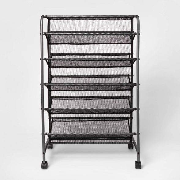 Double Sided Rolling Shoe Rack Black - Room Essentials™ | Target