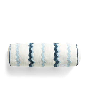 7X20 Chenille Waves Bolster Outdoor Pillow, Polyester | TJ Maxx