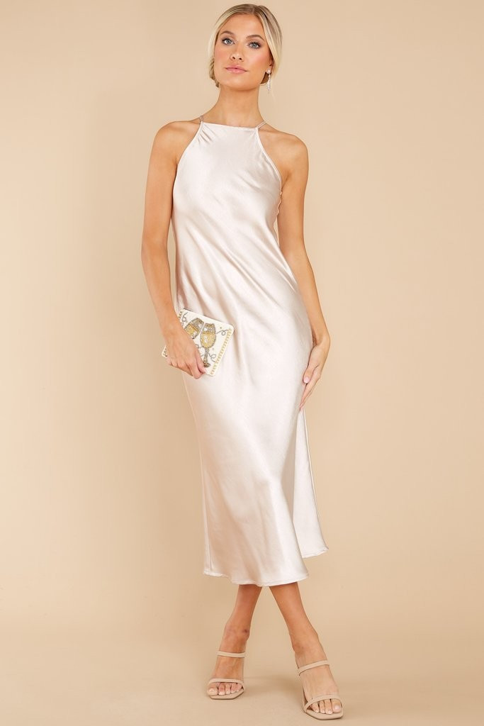 Perfect For Us Champagne Dress | Red Dress 