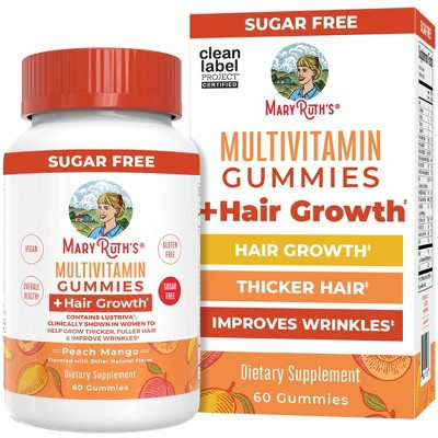 Multivitamin + Hair Growth Gummies, Peach Mango, 60 ct | Target