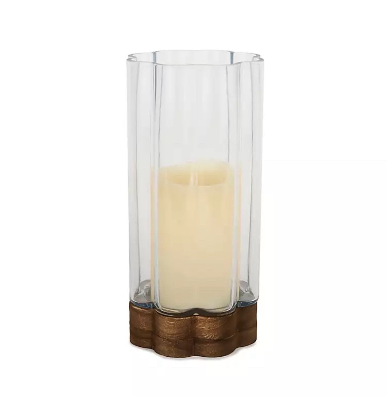 Scalloped Glass Hurricane with Wood Base

#LTKCyberWeek #LTKHome #LTKHoliday