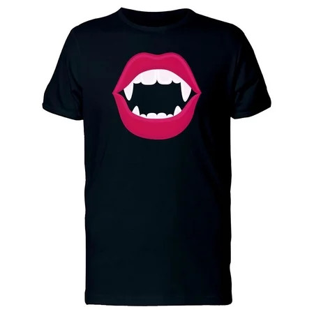 Red Vampire Lipstick T-Shirt Men -Image by Shutterstock Male Medium | Walmart (US)