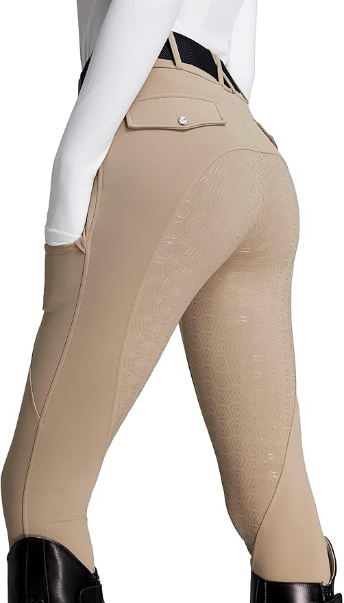 FitsT4 Sports Women's Fleece Horse Riding Pants Full Seat Equestrian Breeches Winter Riding Tight... | Amazon (US)
