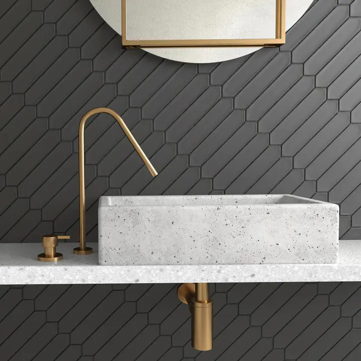 Palisades Black Picket Ceramic Tile | Tile Club
