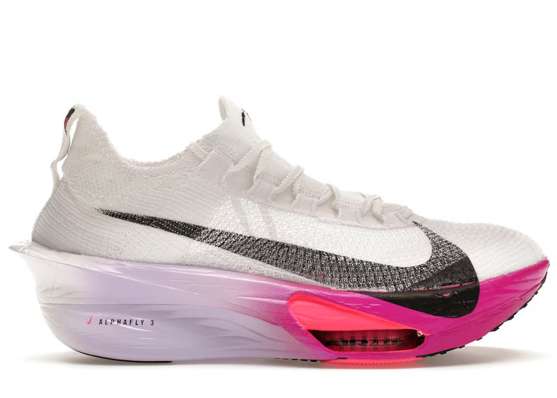 Men's Nike Air Zoom Alphafly Next% 3 FP Sneakers in White/Purple Agate/Vivid Grape | StockX