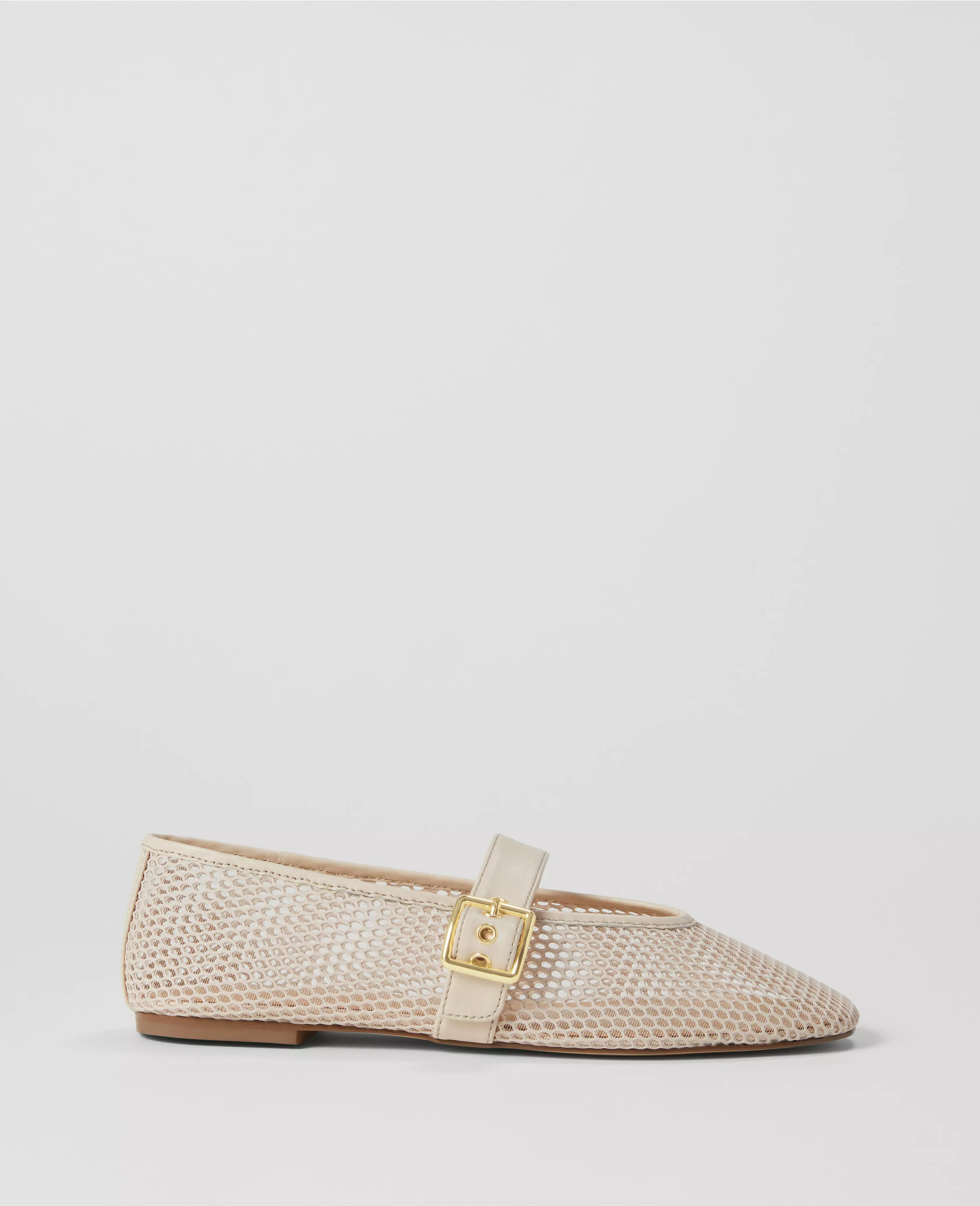 Mesh Buckled Ballet Flats | Ann Taylor