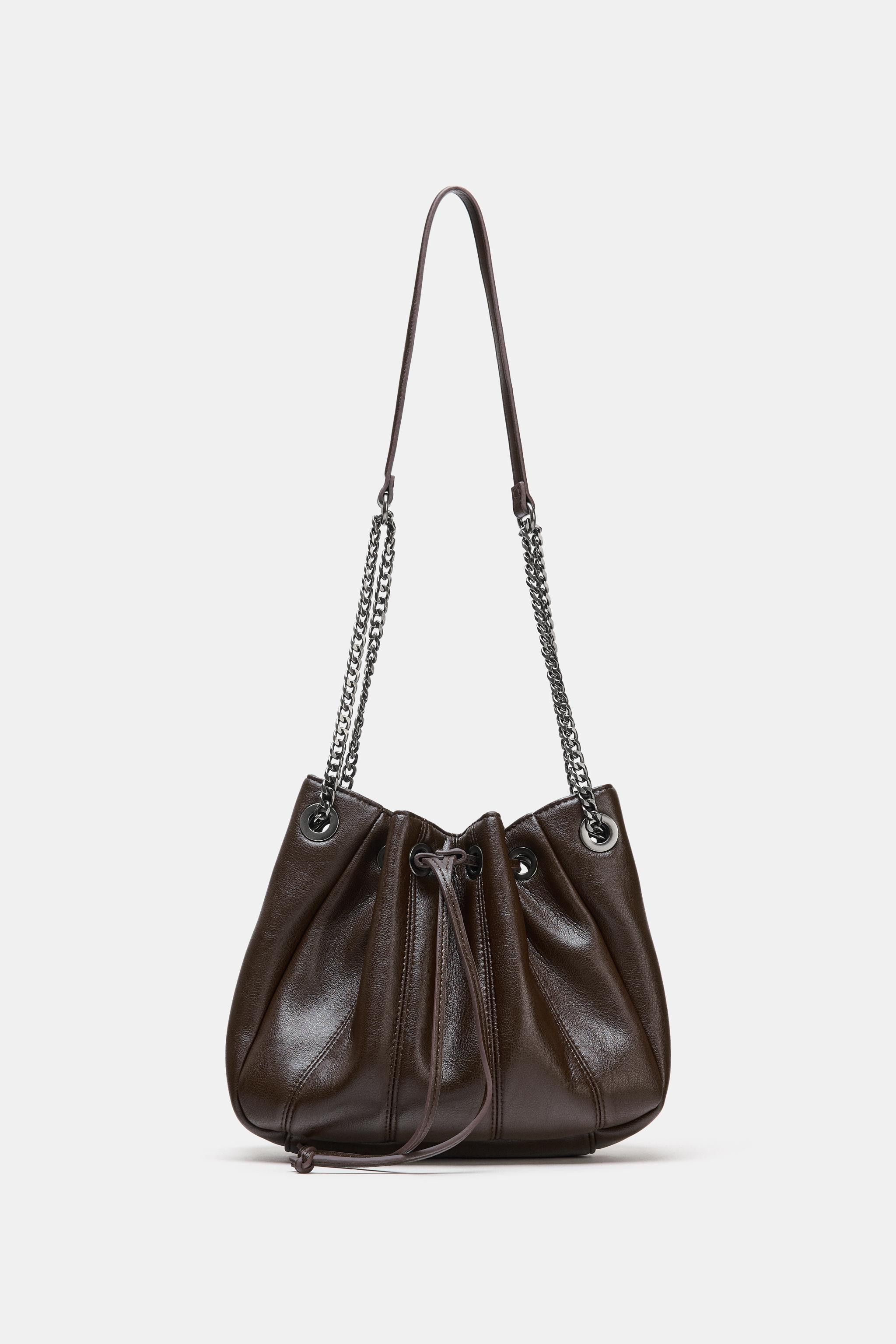 GATHERED BUCKET BAG WITH CHAIN DETAIL | Zara AU