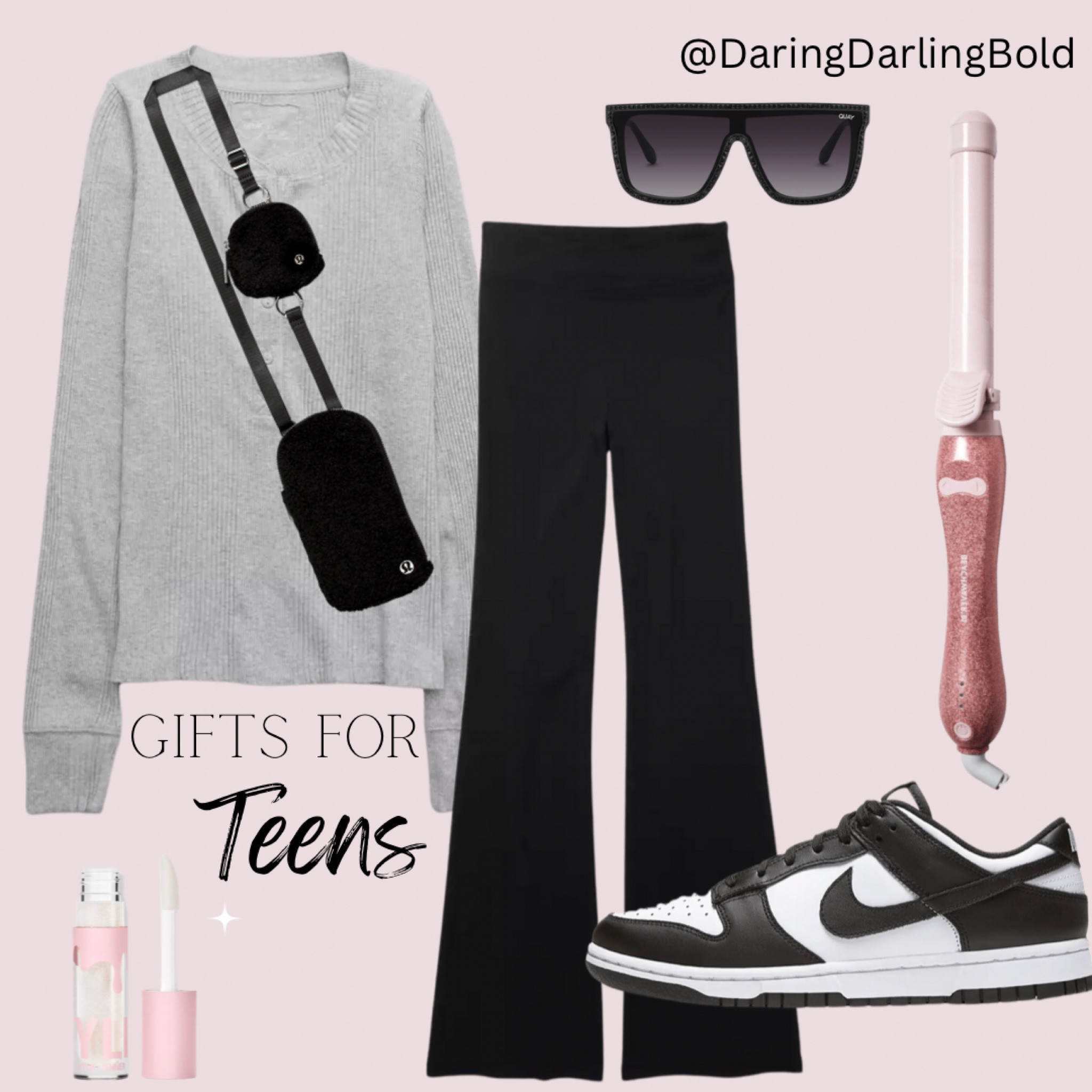 Teenage girls aren’t always the easiest to shop for… Let us take the guess work out of it for you! 

#Lululemon #ModularPhoneCrossbodyBag #FleeceCrossbody #QuayAustralia #NightfallMedium #Sunglasses #Nike #NikeWomen’sShoes #NikePanda #BeachWaver #B1RotatingCurlingIron #KylieJenner #HighGloss #AmericanEagle #AE #LightweightSuperHighWaistedYogaPants #YogaPants #FlareLeg #Aerie #AerieLongSleeveHenley #GiftGuideForTeens #GiftsForGirls 

#DaringDarleneBold 

#LTKunder100 #LTKGiftGuide #LTKHoliday