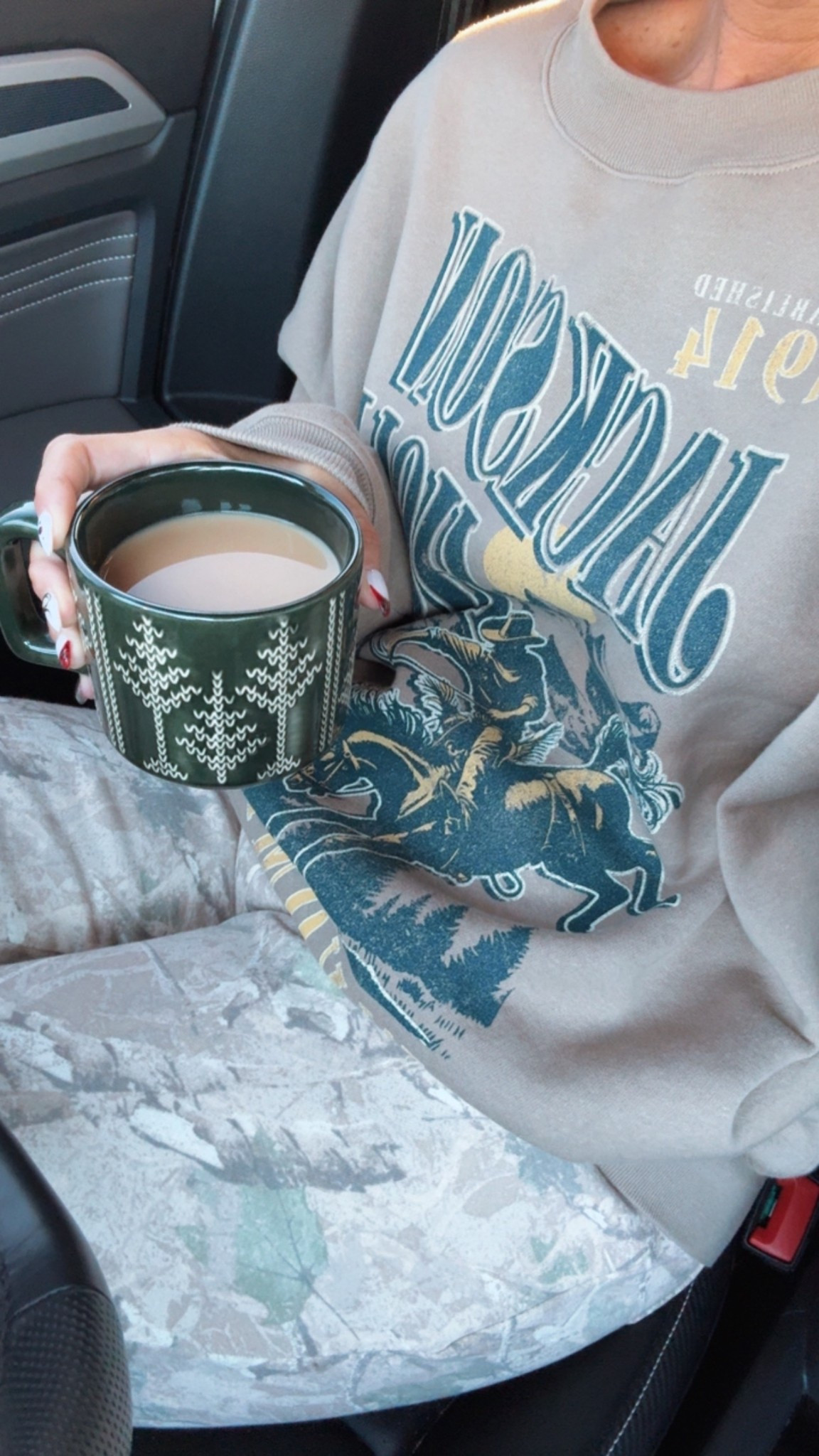 Morning drop off fit for the day! The most comfy sweatshirt from Sam’s Club paired with the best camo sweatpants from the men’s section at Walmart & the most requested coffee mugs from Target! 

#LTKmomlife #LTKFindsUnder50 #LTKmorningroutine