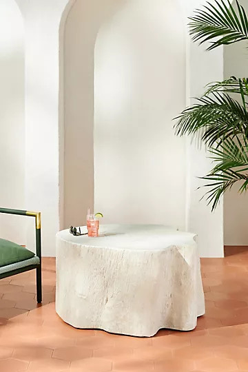 Live-Edge Concrete Indoor/Outdoor Coffee Table | Anthropologie (US)