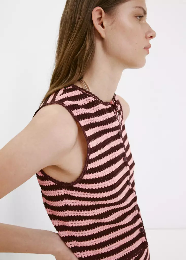 Striped knit top - Women | MANGO USA | Mango (US/MX/AU)