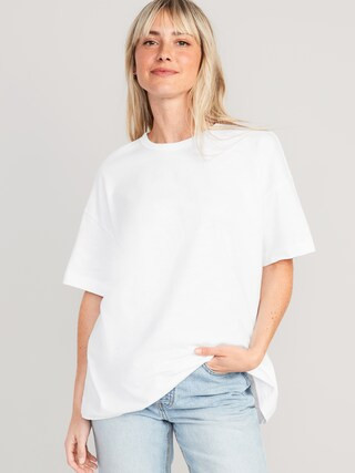 Oversized Vintage Slub-Knit Tunic T-Shirt for Women | Old Navy (US)
