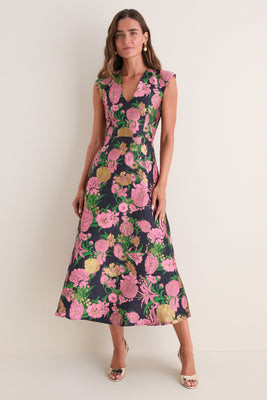 Pink Black Multi Eclore Maxi Dress | Tuckernuck (US)