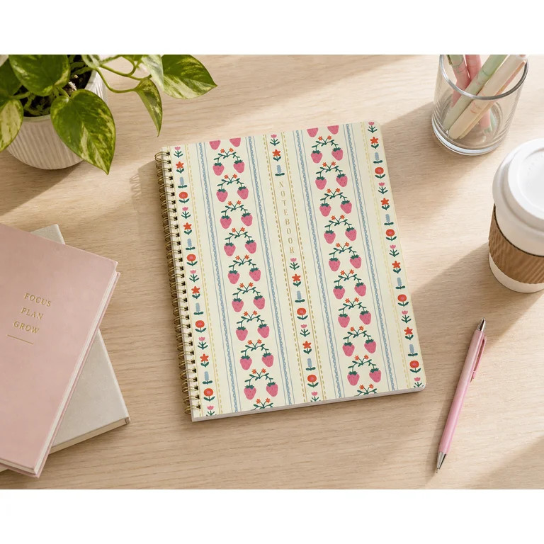 Ecokind Local Market Strawberry College Ruled Premium Notebook, 10.5in x 8.5in, 80 Sheets | Walmart (US)