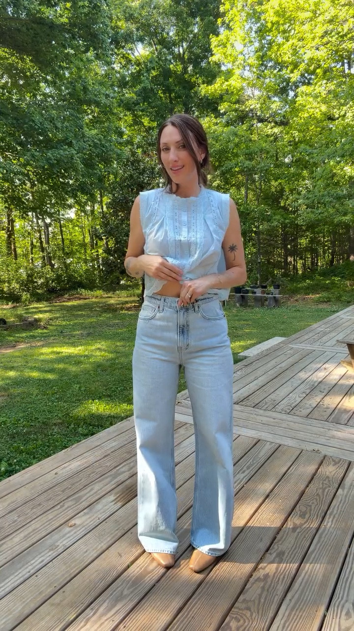 

These jeans!!! OMG!!! 😱 I can’t even explain how much I love them! Immediately ripped the tags off and made them 100% mine!! 

You will not be disappointed. And yes, I bought these top in the softest blue color ☁️ 🩵 

Jeans | trending jeans | best jeans for women late 30s early 40s | jeans that make your butt look lifted

#LTKootd
