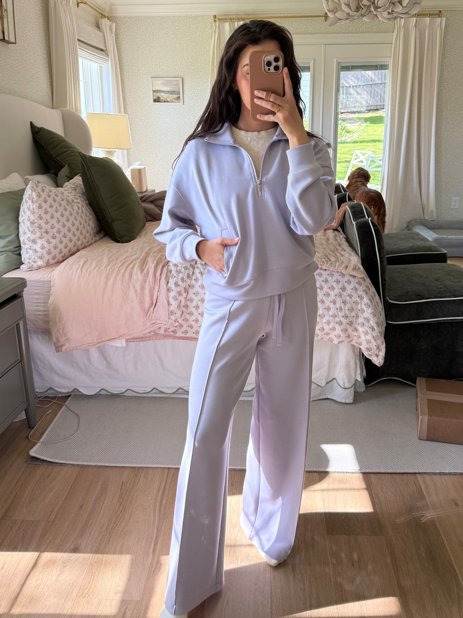 Purple loungewear sweat suit set