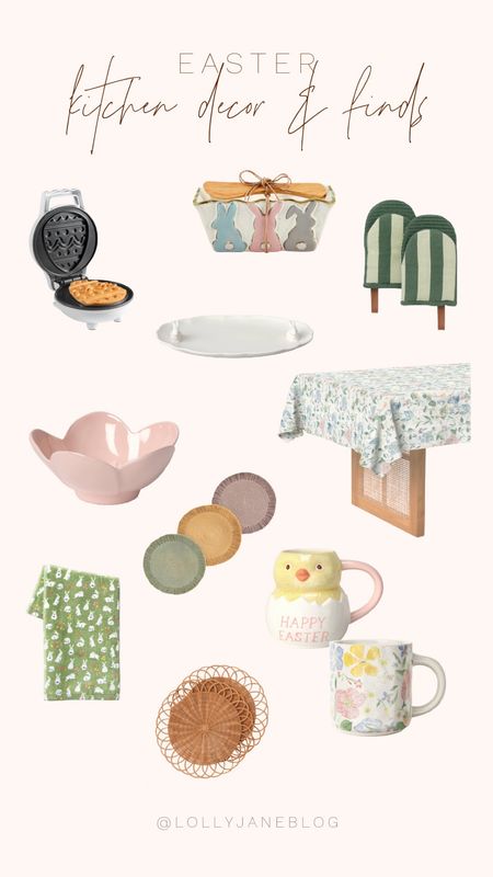Easter kitchen decor and finds! 🐣💕

A fun decorated kitchen for every season is one of the funnest parts of being a renter or house owner! Having your house feel like home is everything!! Easter is just at the end of the month, which is RIGHT around the corner, and these fun Easter finds go with the spring vibe for sure! Not only are they Easter themede, but for most of this you can have it out for the whole spring season. I absolutely adore all of these! The Easter mugs are absolutely adorable, along with the woven chargers with the knit coasters. The pastel floral table cloth is definitely my fav! The bunny butter dish is SO STINKIN CUTE!! 🫶🏻🫶🏻🫶🏻

#LTKstyletip #LTKhome #LTKSeasonal