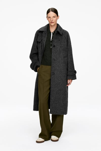 Wool-Alpaca Blend Coat – Black – Women – ARKET GB | Arket UK