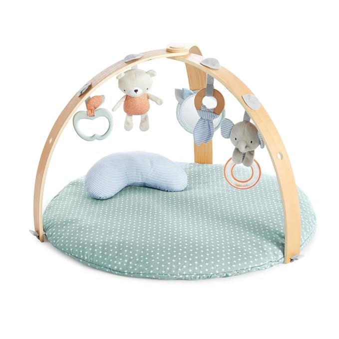 Ingenuity Cozy Spot Reversible Duvet Activity Gym & Play Mat with Wooden Toy bar - Loamy, Newborn... | Amazon (US)