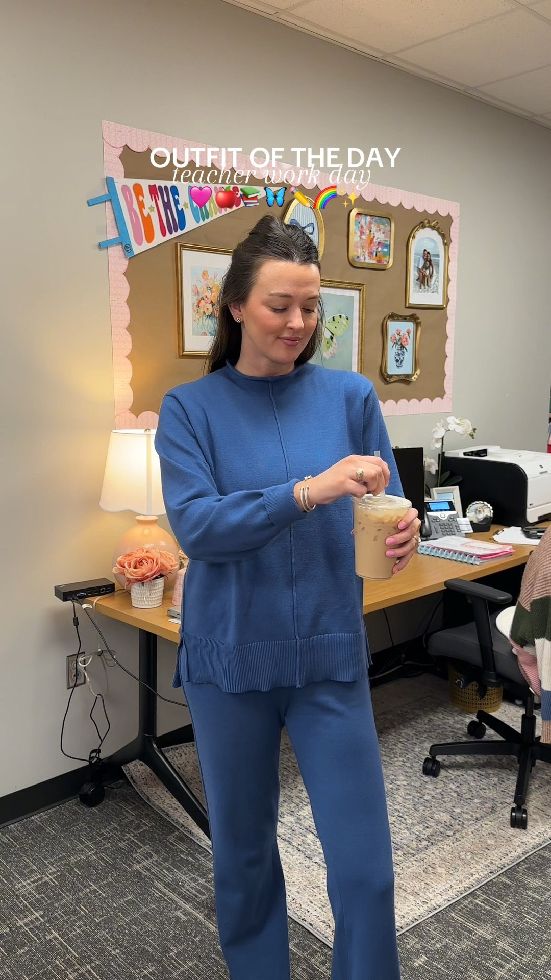 comfy teacher ootd! wearing a L in this set!