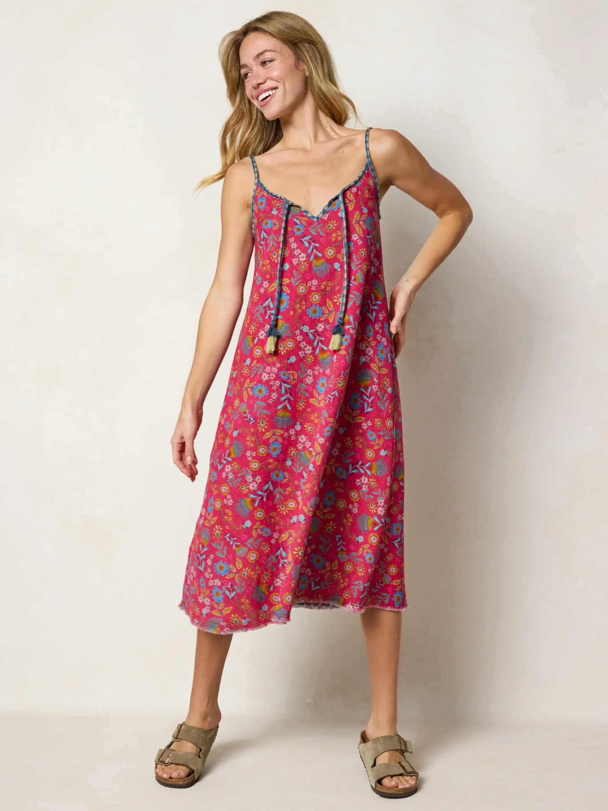 Reversible Cotton Gauze Midi Dress | Natural Life