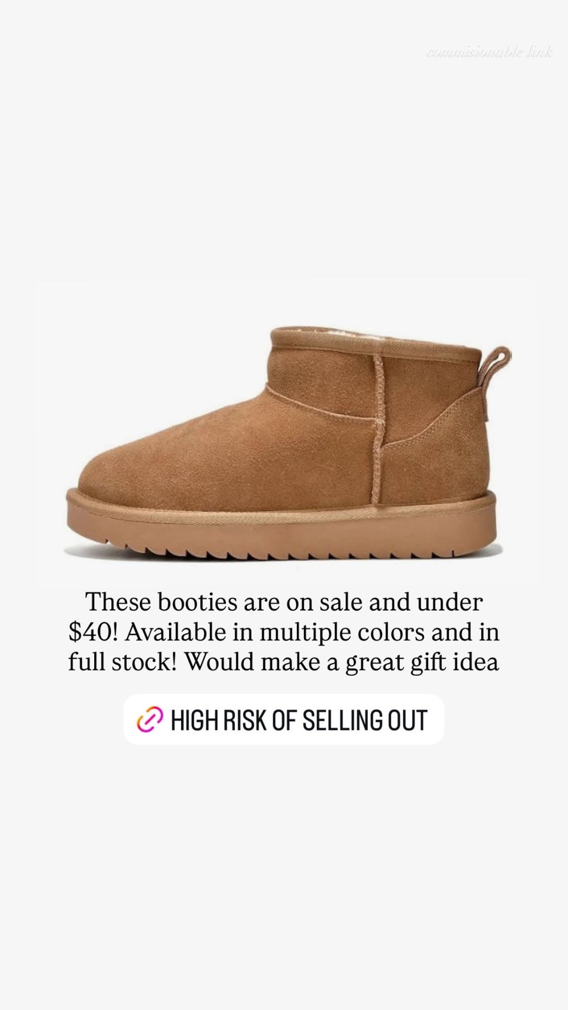 These booties are on sale and under $40! Available in multiple colors and in full stock! Would make a great gift idea

#LTKGiftGuide #LTKHoliday #LTKCyberWeek