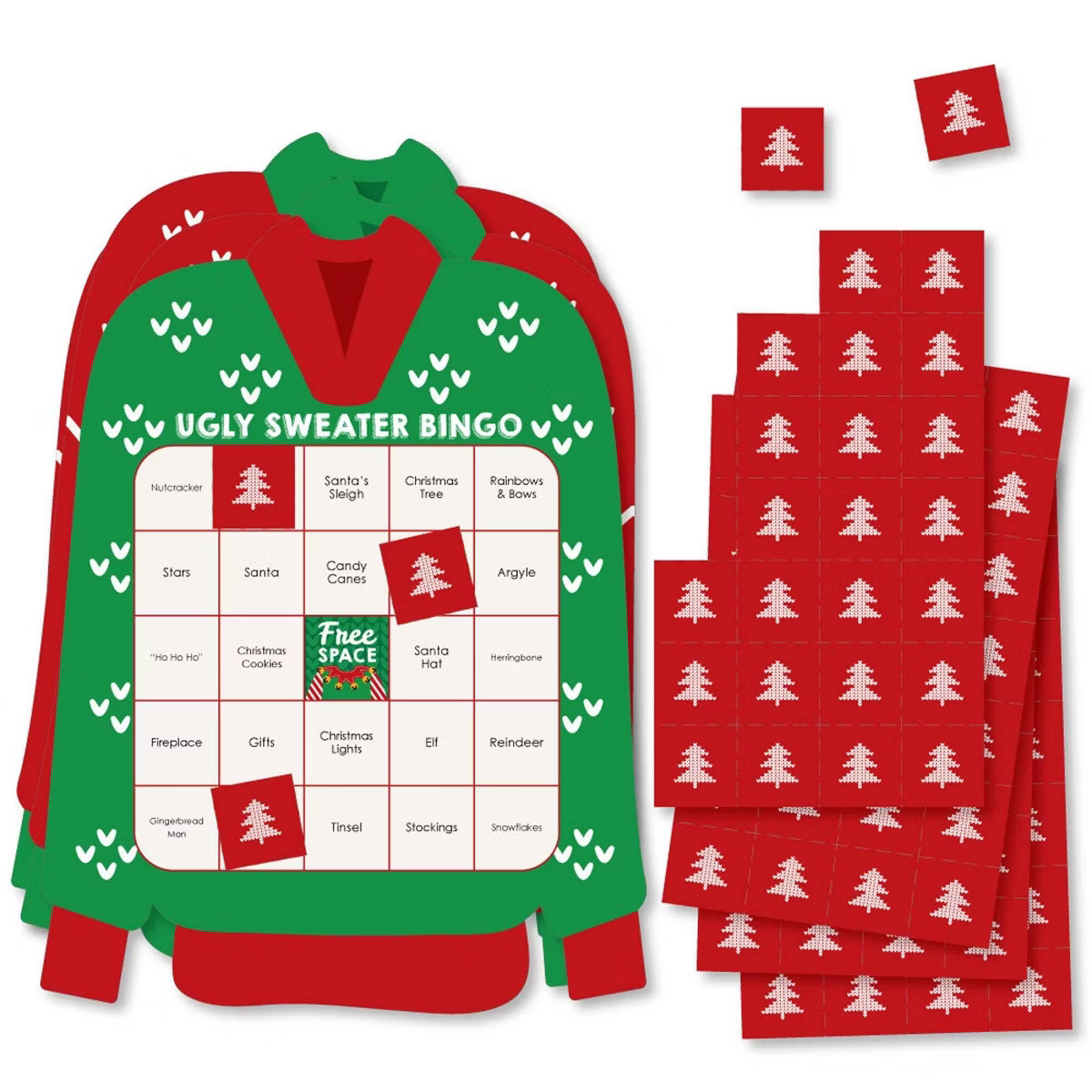 Big Dot of Happiness Ugly Sweater - Bar Bingo Cards and Markers - Holiday and Christmas Party Sha... | Target