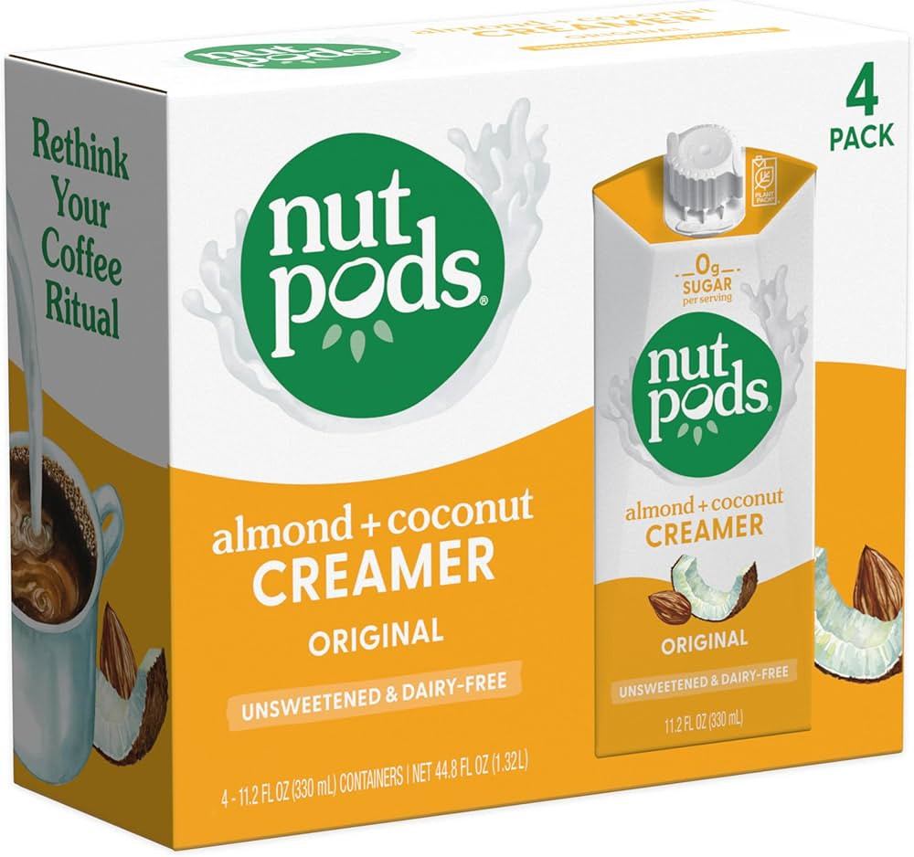 nutpods Original Coffee Creamer - Unsweetened Non Dairy Creamer Made from Almonds and Coconuts - ... | Amazon (US)