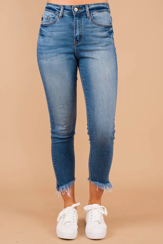 Bring You Joy Medium Wash Crop Skinny Jeans | The Mint Julep Boutique