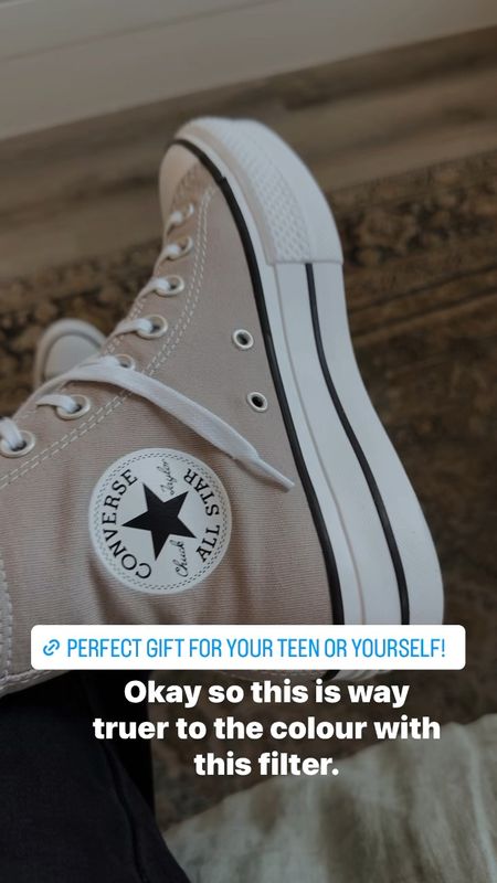 I finally have a pair of Chuck Taylors! I love this color! Buy at least a half size smaller. I am usually between a 7 or 7.5 and the 6.5 fits!… if I had a narrow foot a 6 would fit. 

#LTKmidsize #LTKGiftGuide