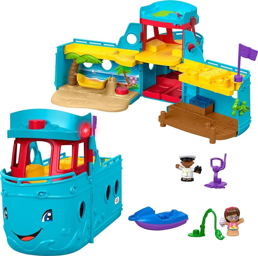 Fisher-Price Little People Toddler Toy Travel Together Friend Ship Musical Playset with 2 Figures... | Amazon (US)
