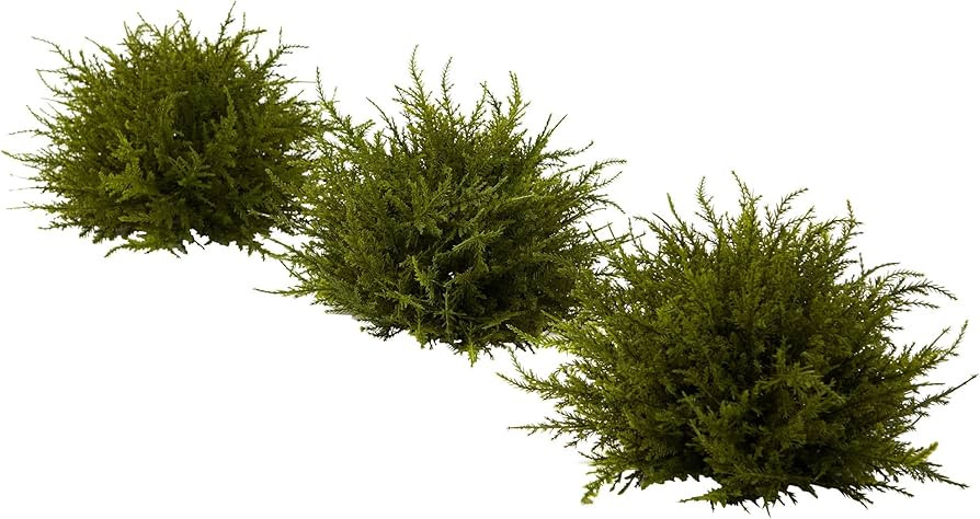 Nearly Natural 4949-S3 Cedar Balls, 7.5-Inch, Green, Set of 3,6.75" x 6.75" x 22.5" | Amazon (US)