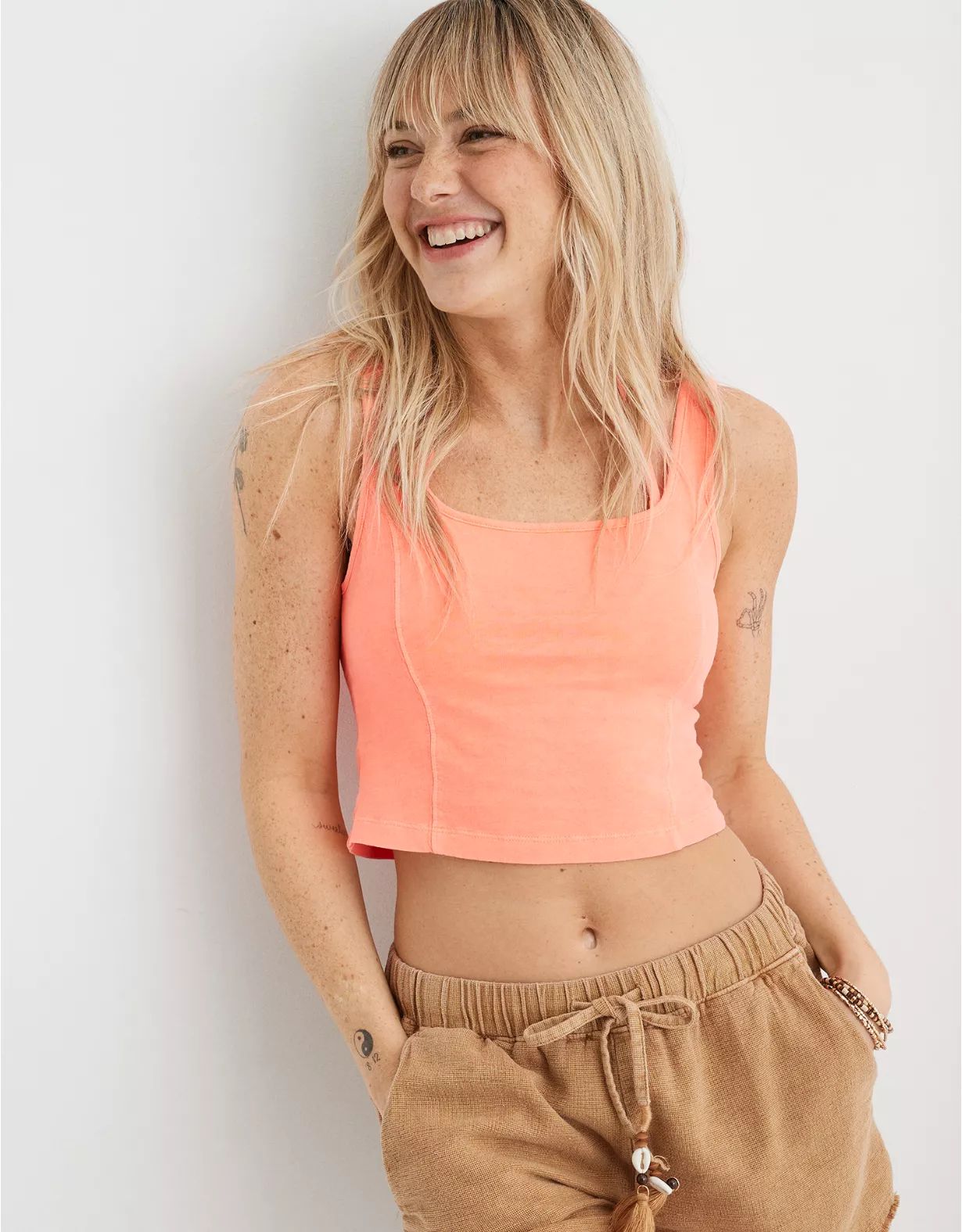 Aerie Corset Cropped Tank Top | American Eagle Outfitters (US & CA)