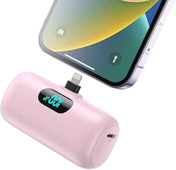 Feob Mini Portable Charger 5000mAh, Small & Ultra Compact 15W PD Fast Charging Power Bank, LCD Di... | Amazon (US)