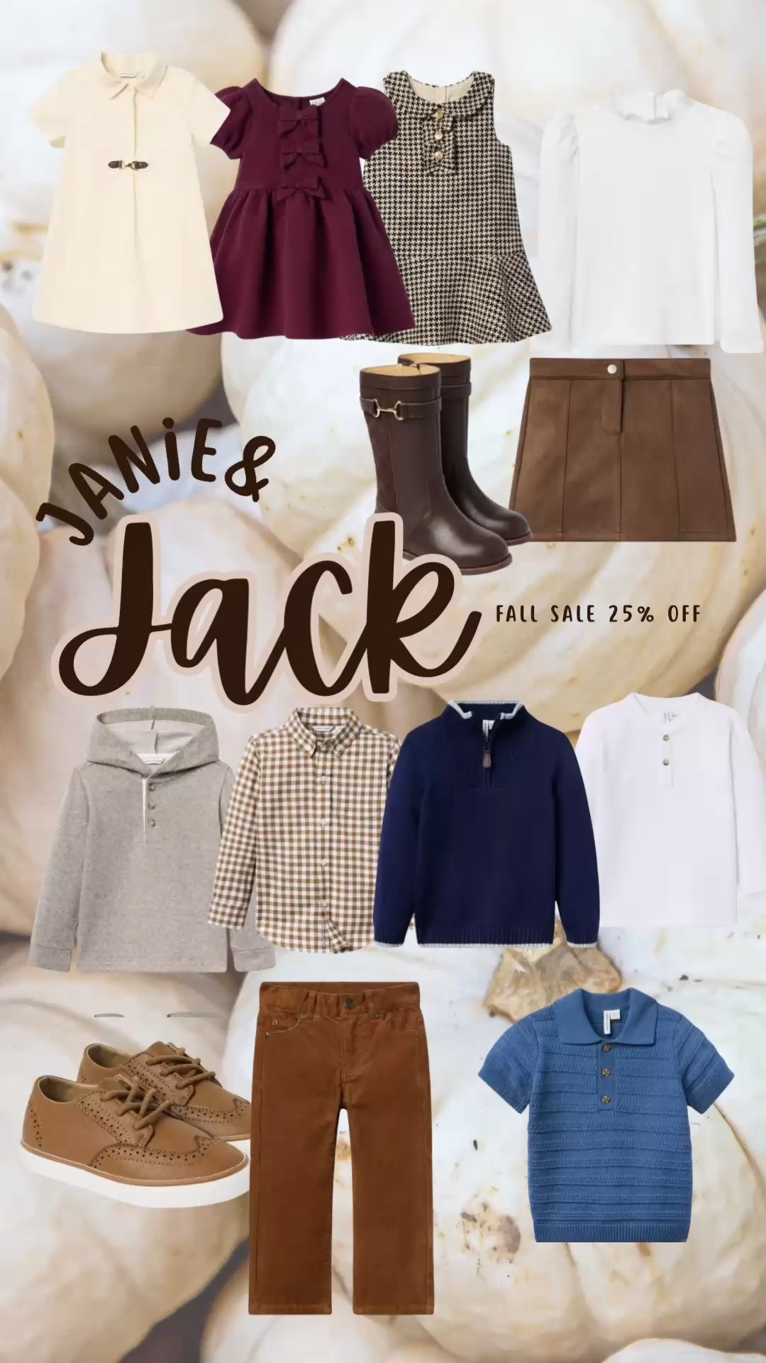 Janie and jack fall sale 25% off. I LOVE all of their stuff this has to be my favorite brand for the kids. Pricey but worth it for special events. 

Fall outfits, family outfit, girl fall outfit, boy fall outfit, family photo 

#LTKFamily #LTKSeasonal #LTKKids