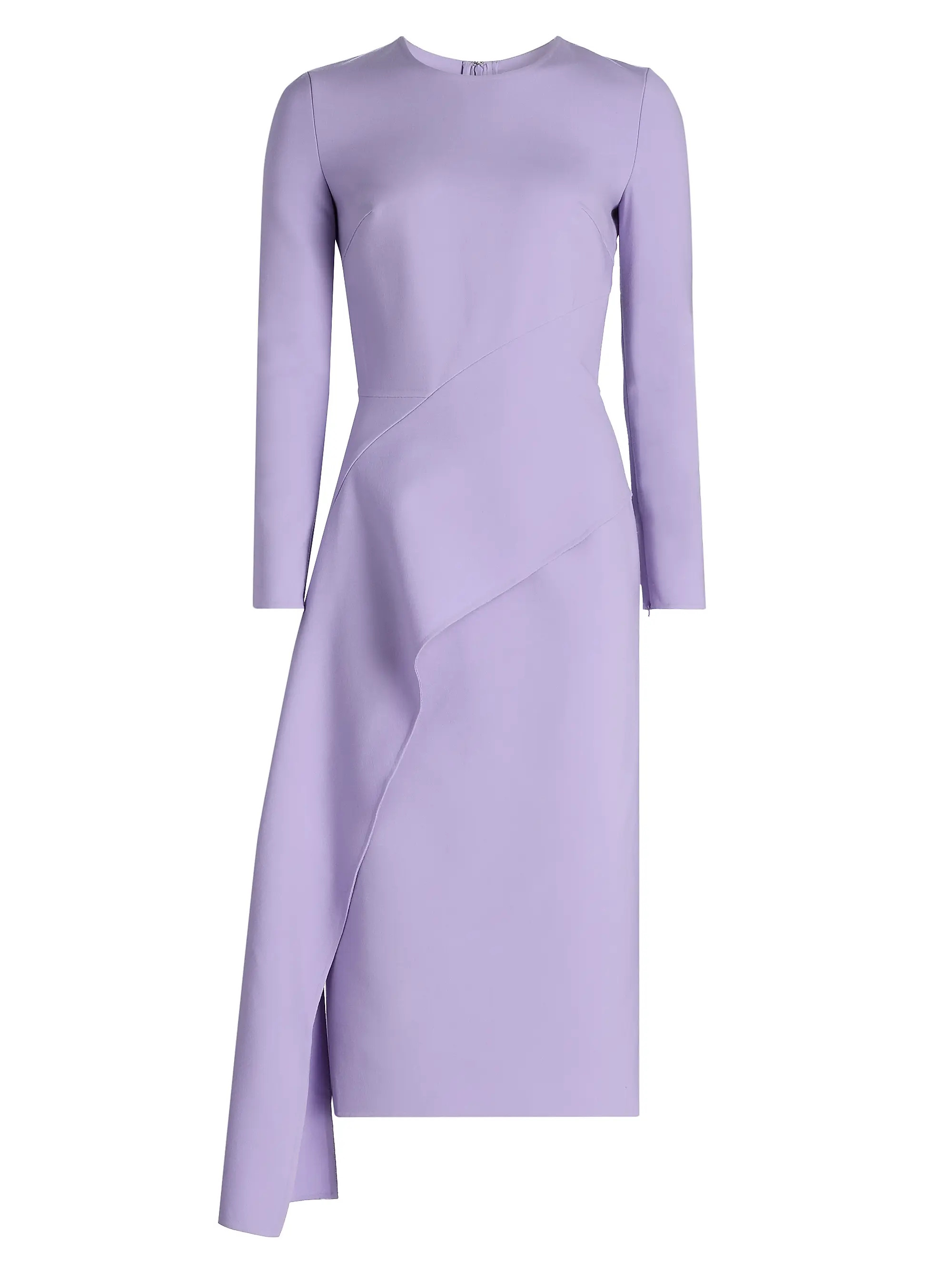 Asymmetric Draped Wool-Blend Cocktail Dress | Saks Fifth Avenue